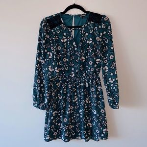 Teal Floral Dress